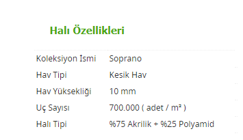 Soprano 08000 Turuncu Halı