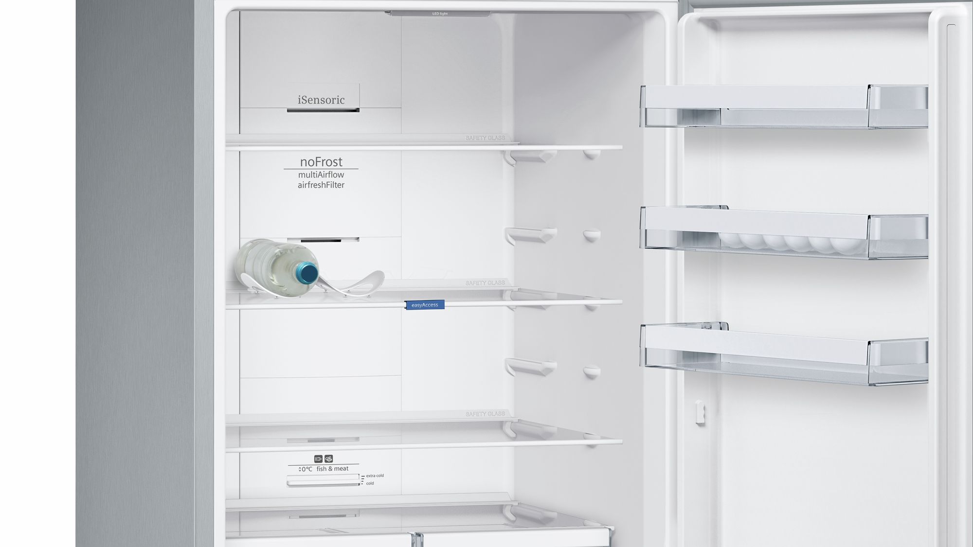 iQ300 Alttan Donduruculu Buzdolabı 70 cm, Kolay temizlenebilir siyah inoks