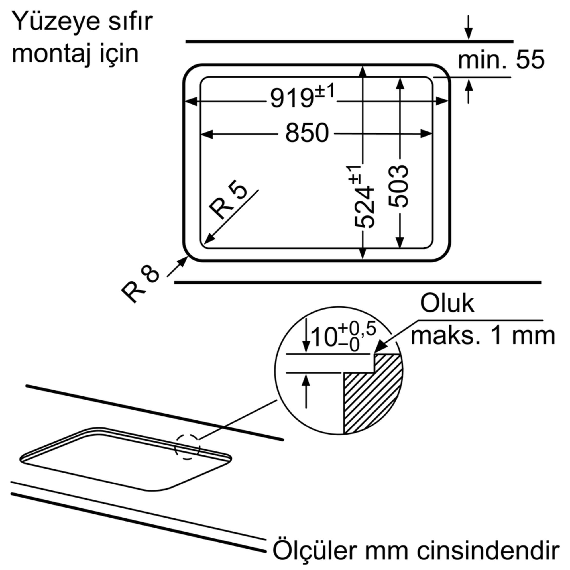 iQ500 Gazlı Ocak 90 cm