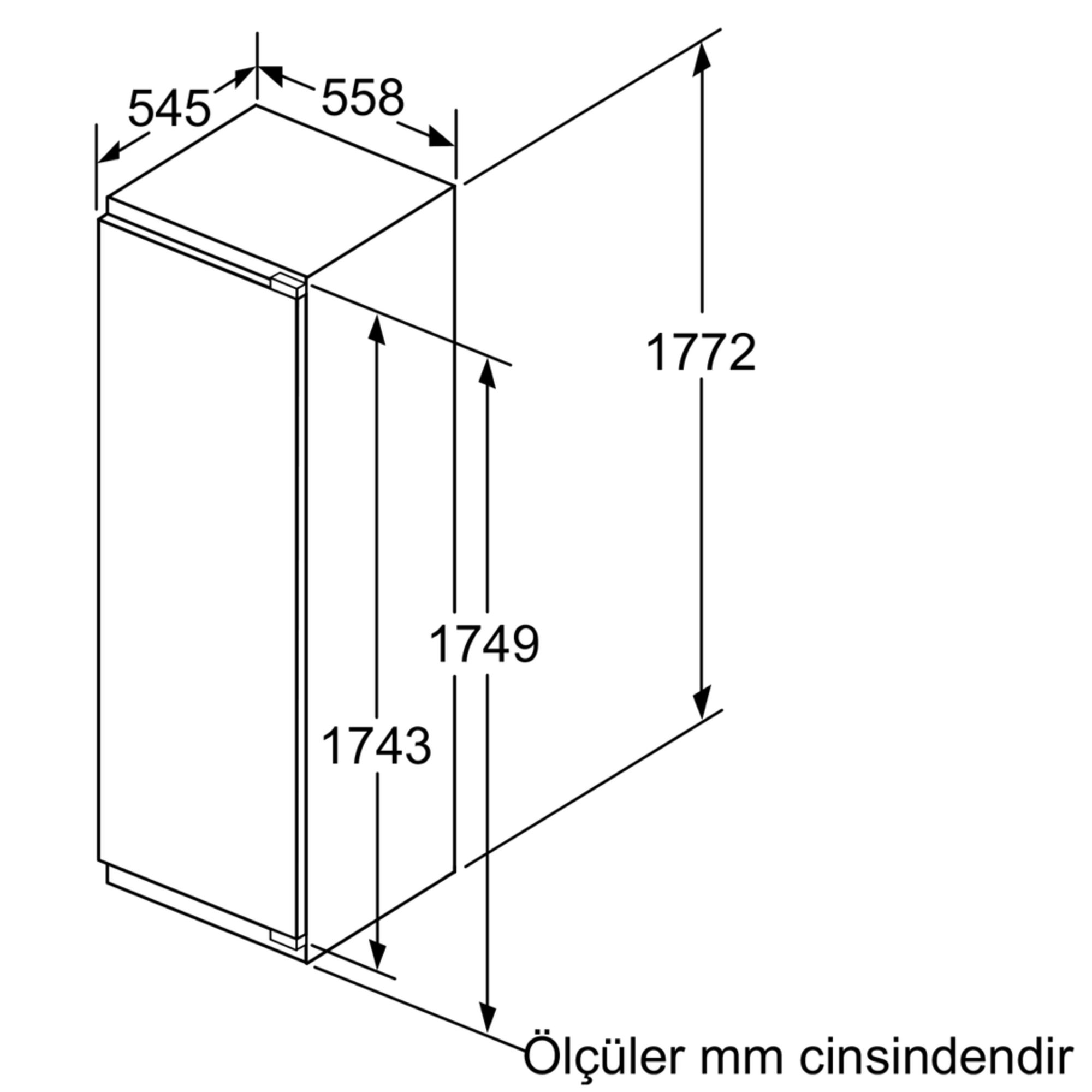 iQ500 Derin Donduruculu Ankastre Buzdolabı 177.5 cm