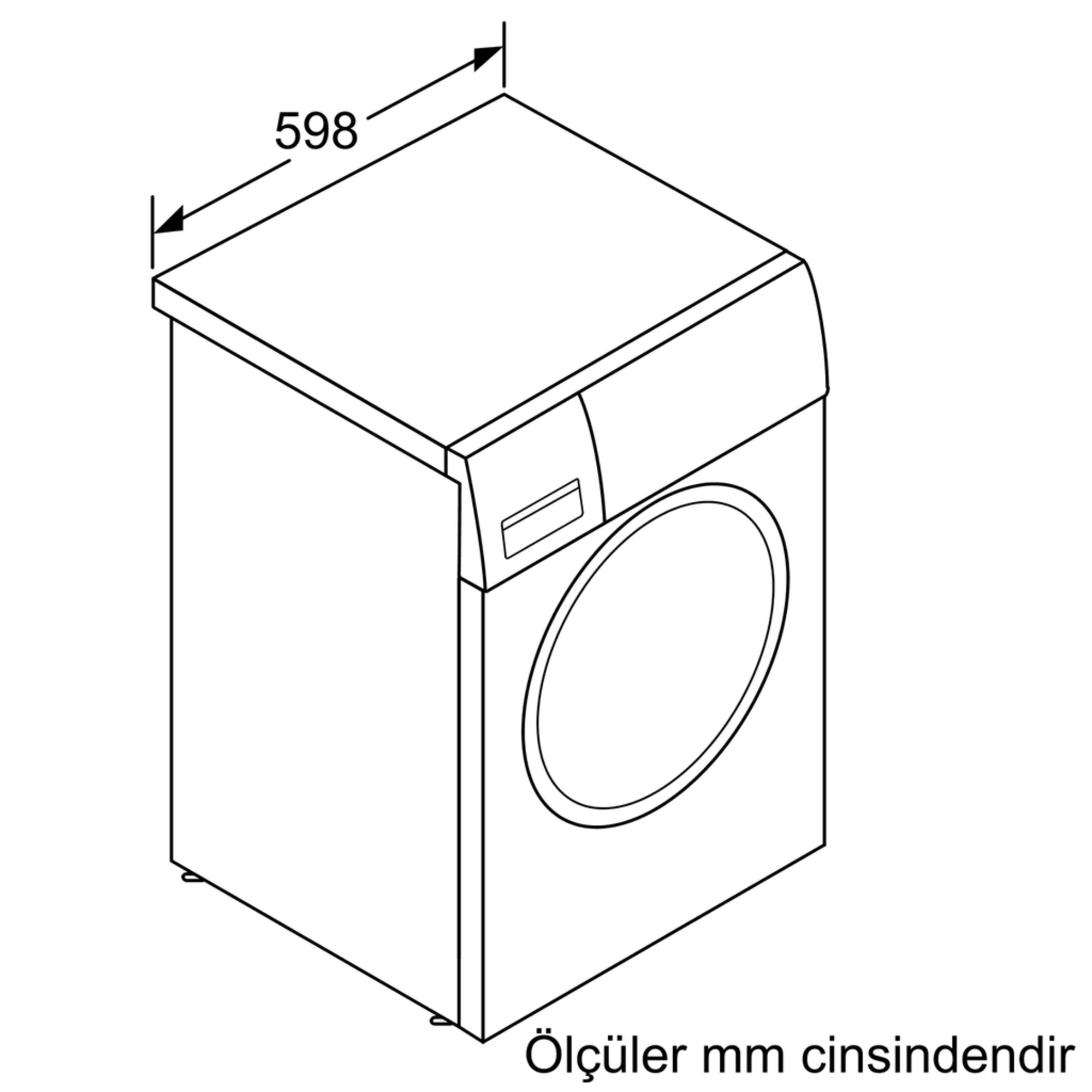 iQ500 Çamaşır Makinası 9 kg Kolay temizlenebilir Inox, 1400 dev./dak.