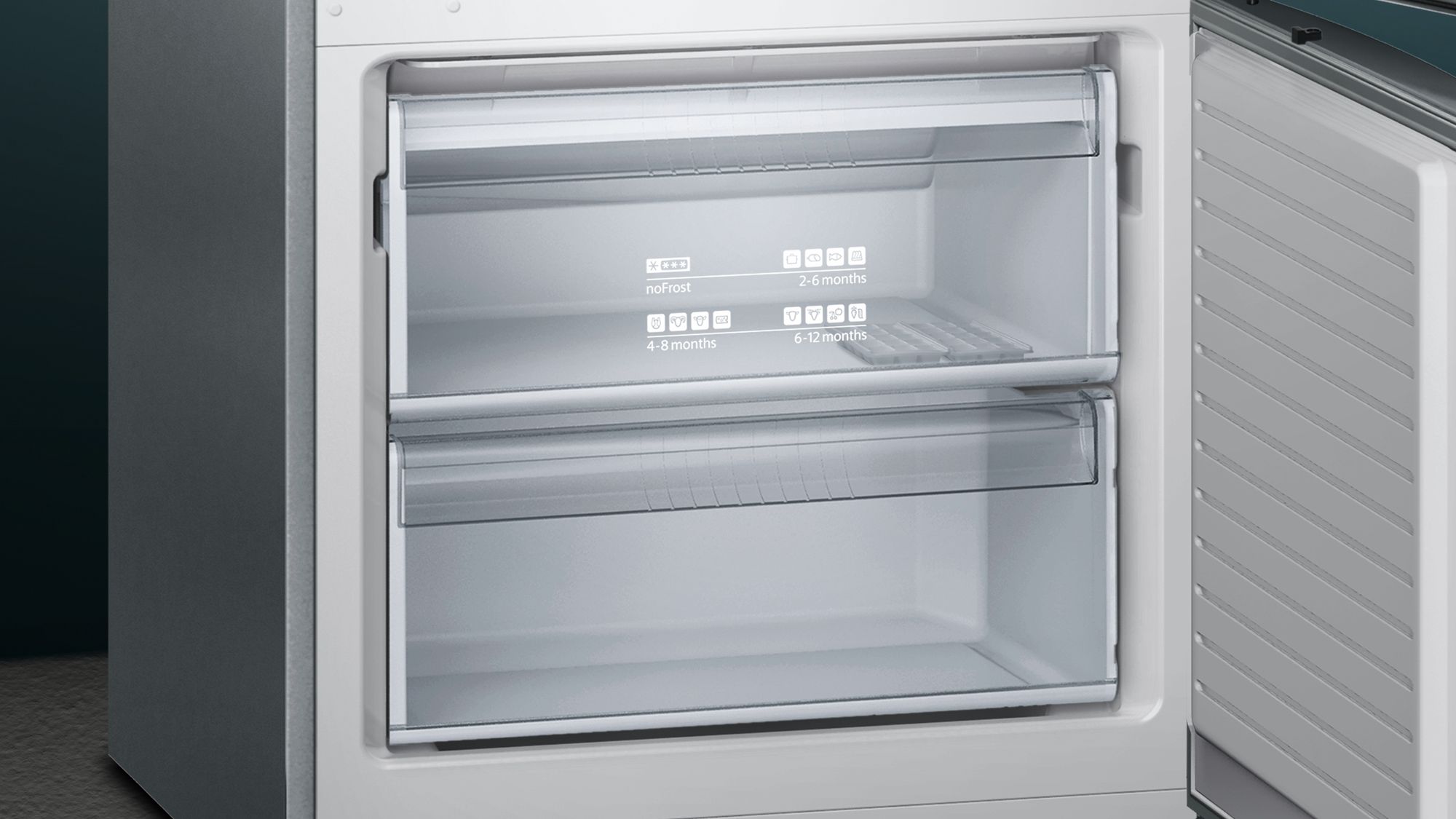 iQ500 Alttan Donduruculu Buzdolabı 75 cm, Kolay temizlenebilir Inox