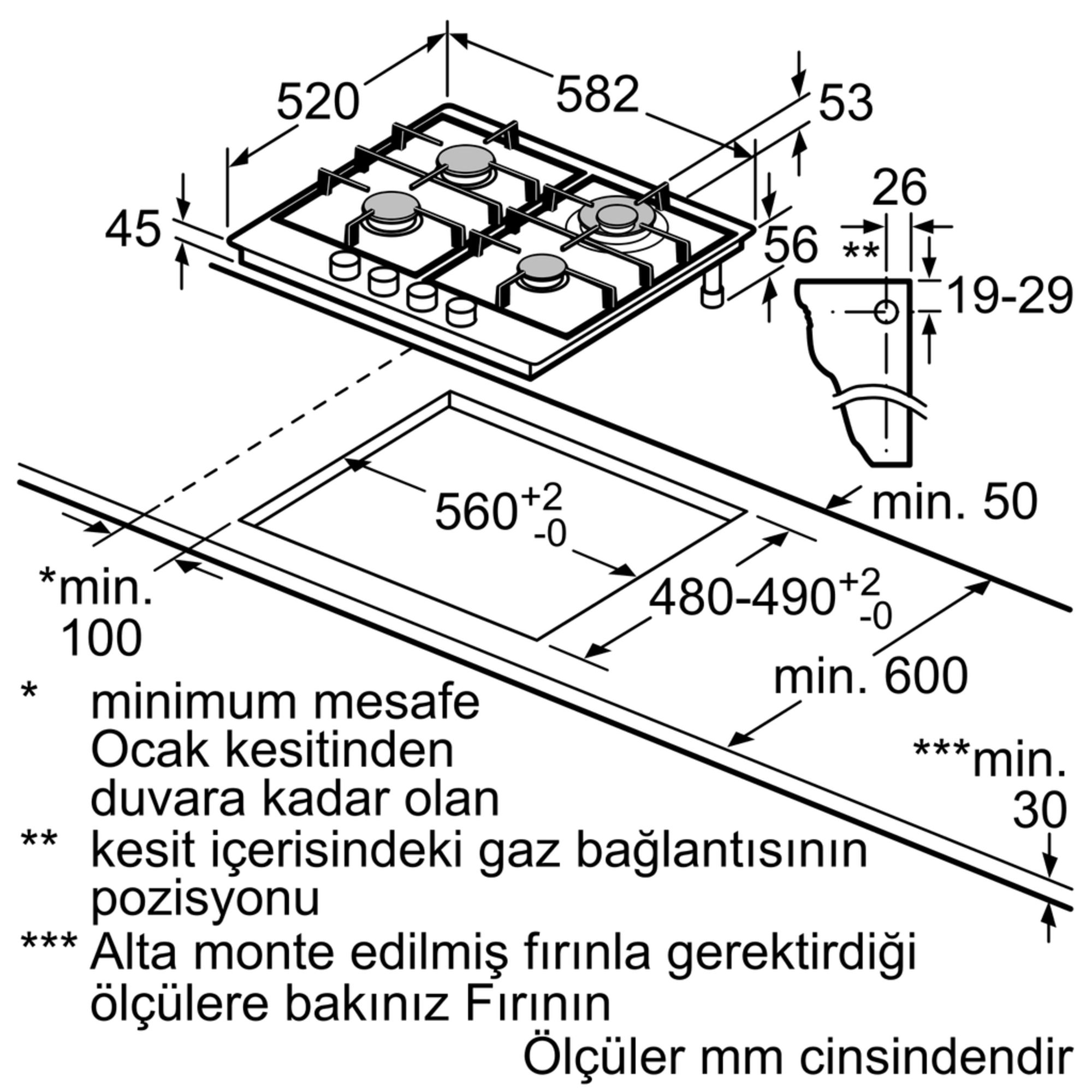 iQ300 Gazlı Ocak 60 cm