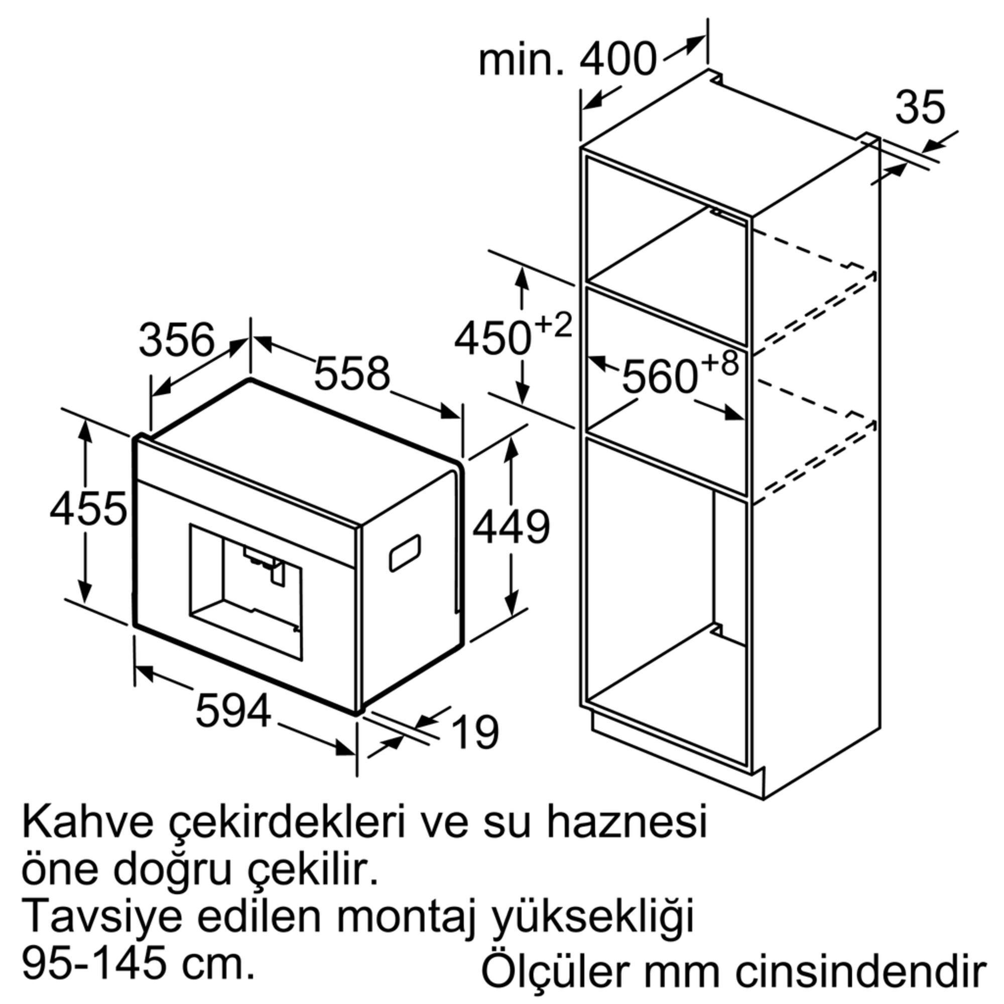 iQ700 Home Connect Ankastre Kahve Makinesi Paslanmaz çelik