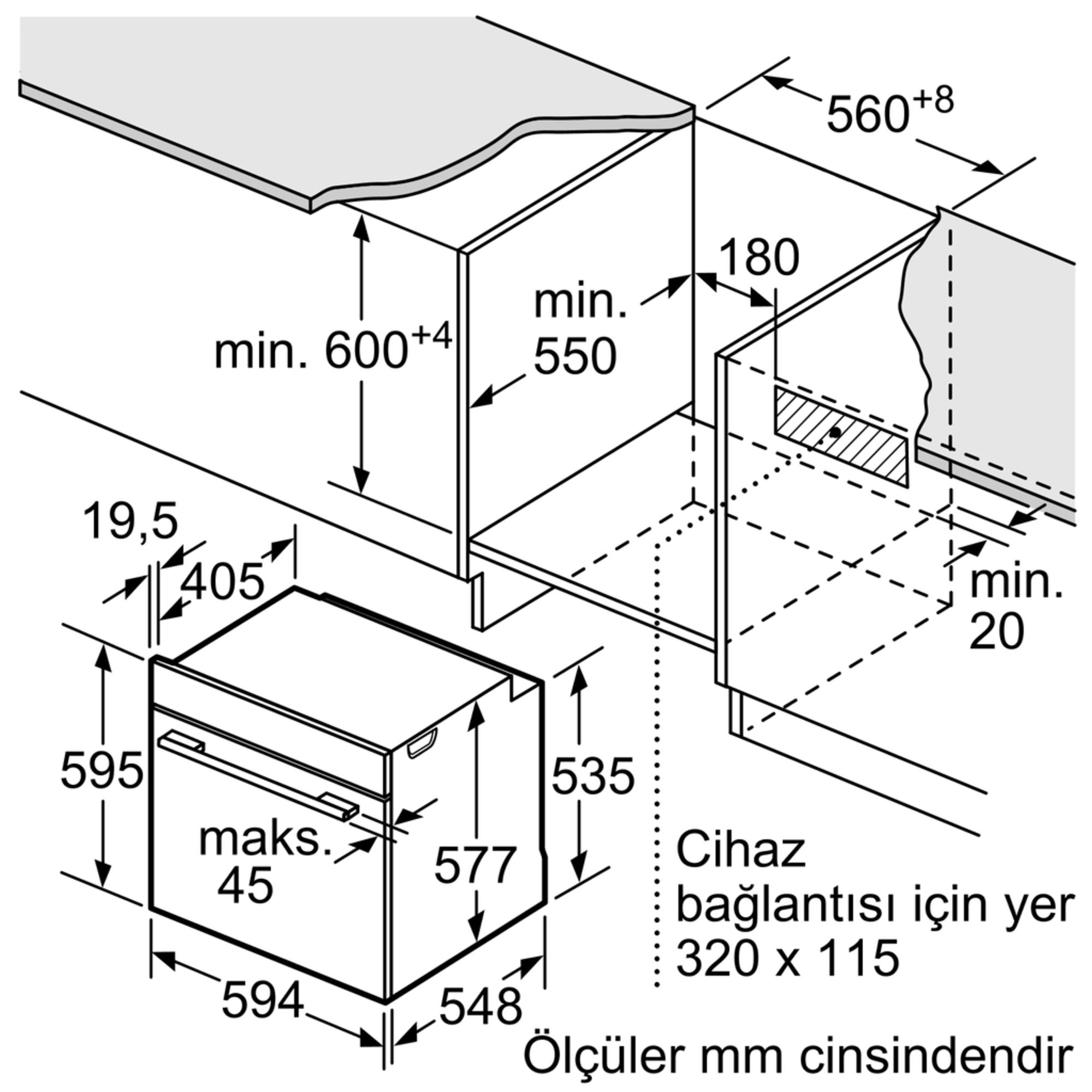 iQ700 Buhar ve Mikrodalga Fonksiyonlu Ankastre Fırın paslanmaz çelik