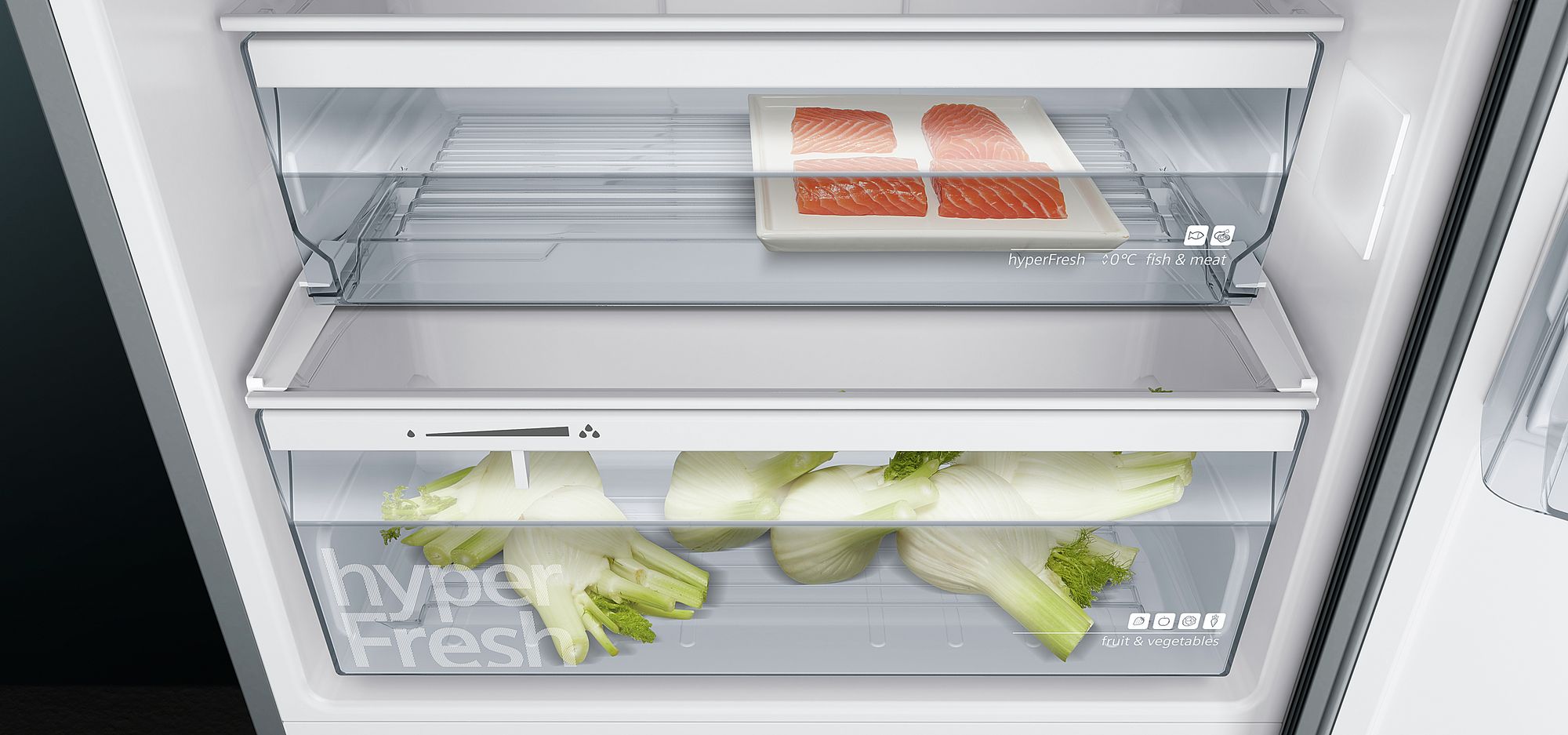 iQ300 Üstten Donduruculu Buzdolabı 186 x 70 cm Kolay temizlenebilir Inox