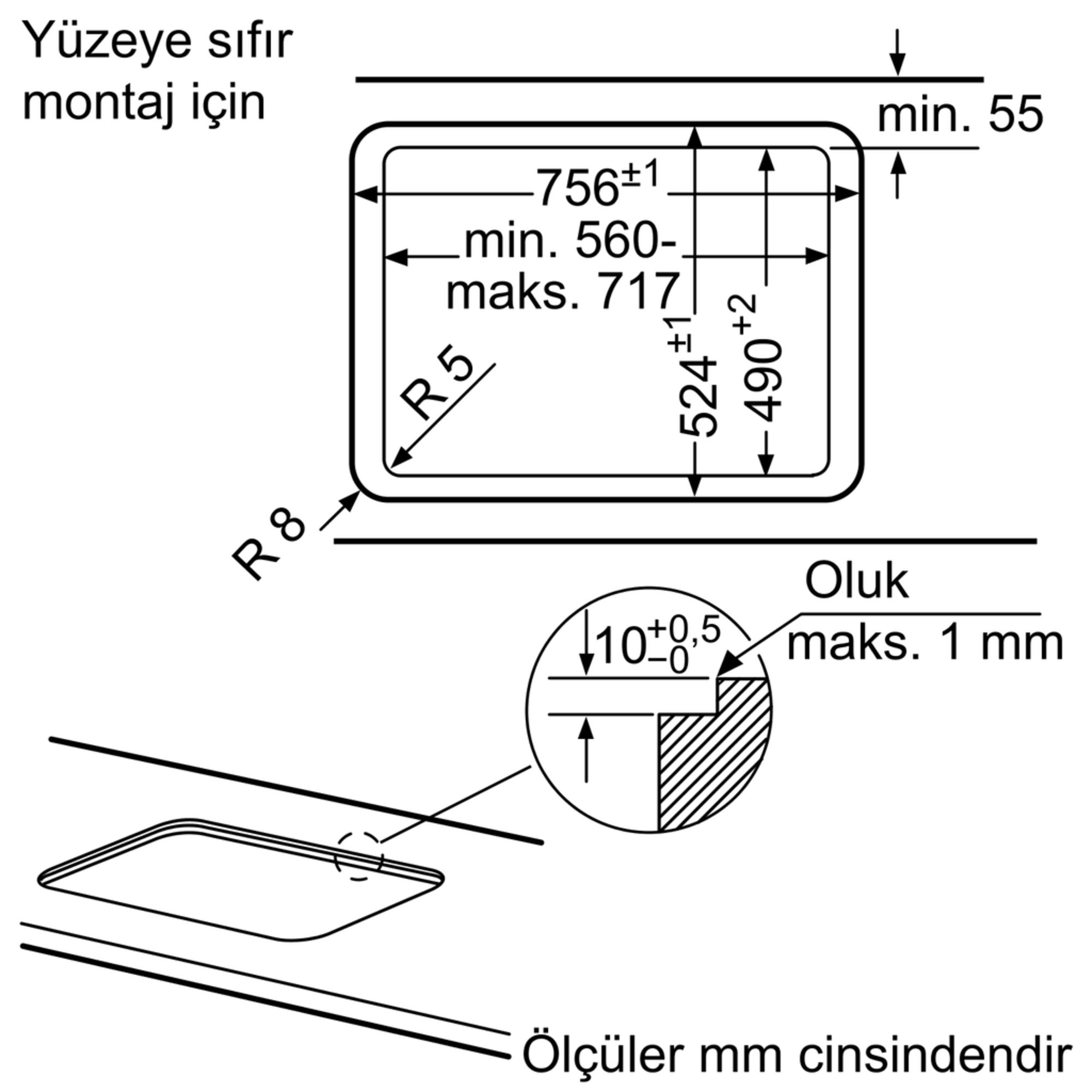 iQ500 Gazlı Ocak 75 cm