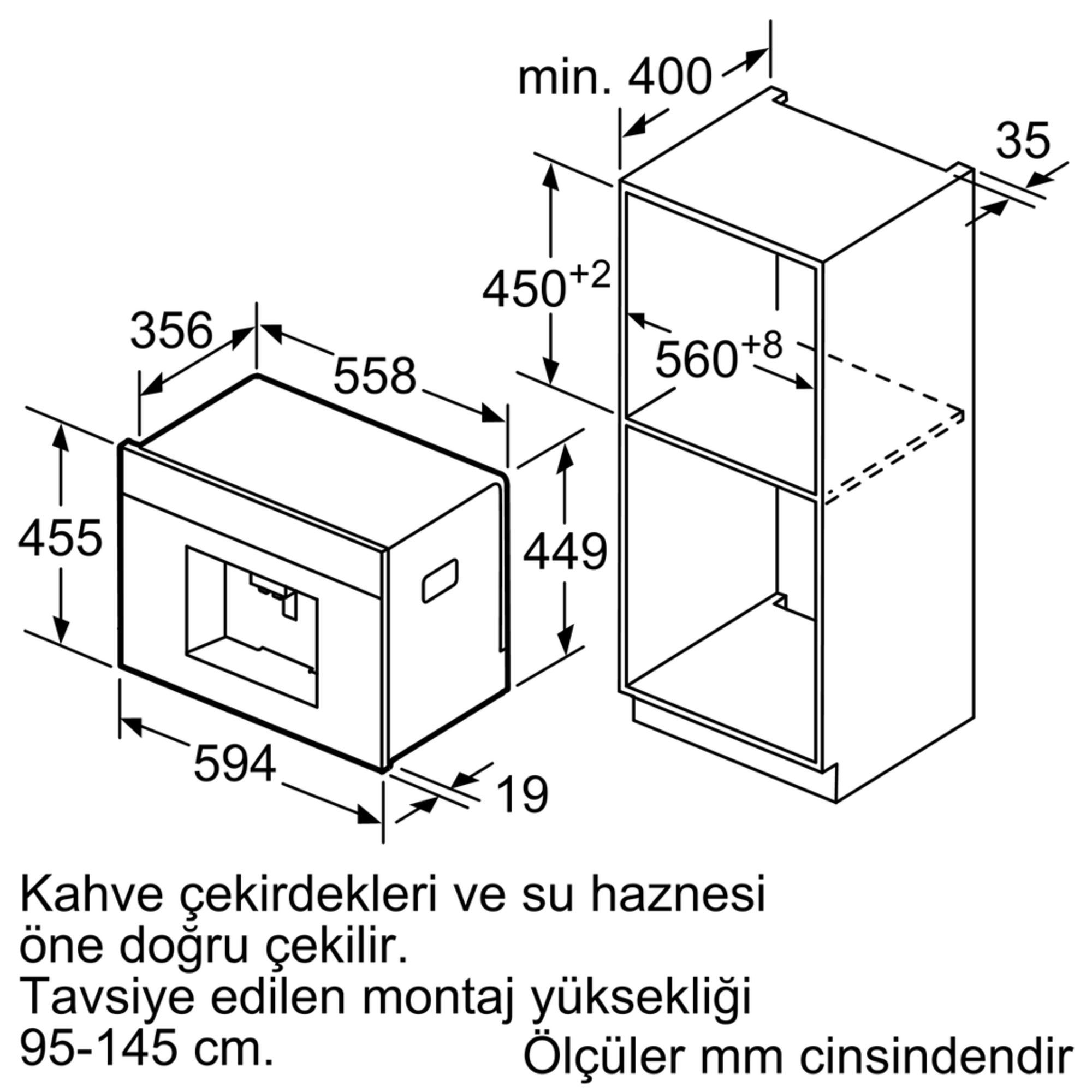 iQ700 Home Connect Ankastre Kahve Makinesi Paslanmaz çelik