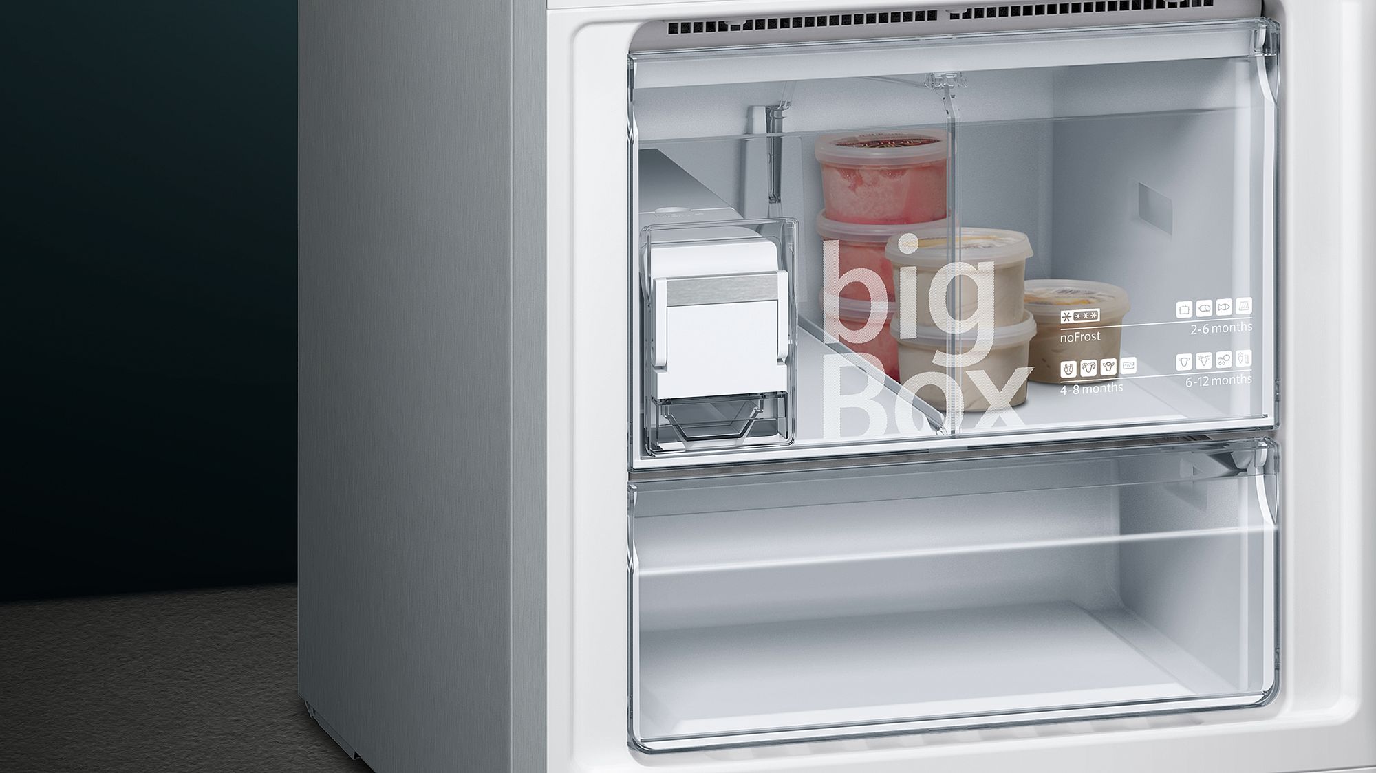 iQ700 Alttan Donduruculu Buzdolabı 70 cm, Kolay temizlenebilir Inox