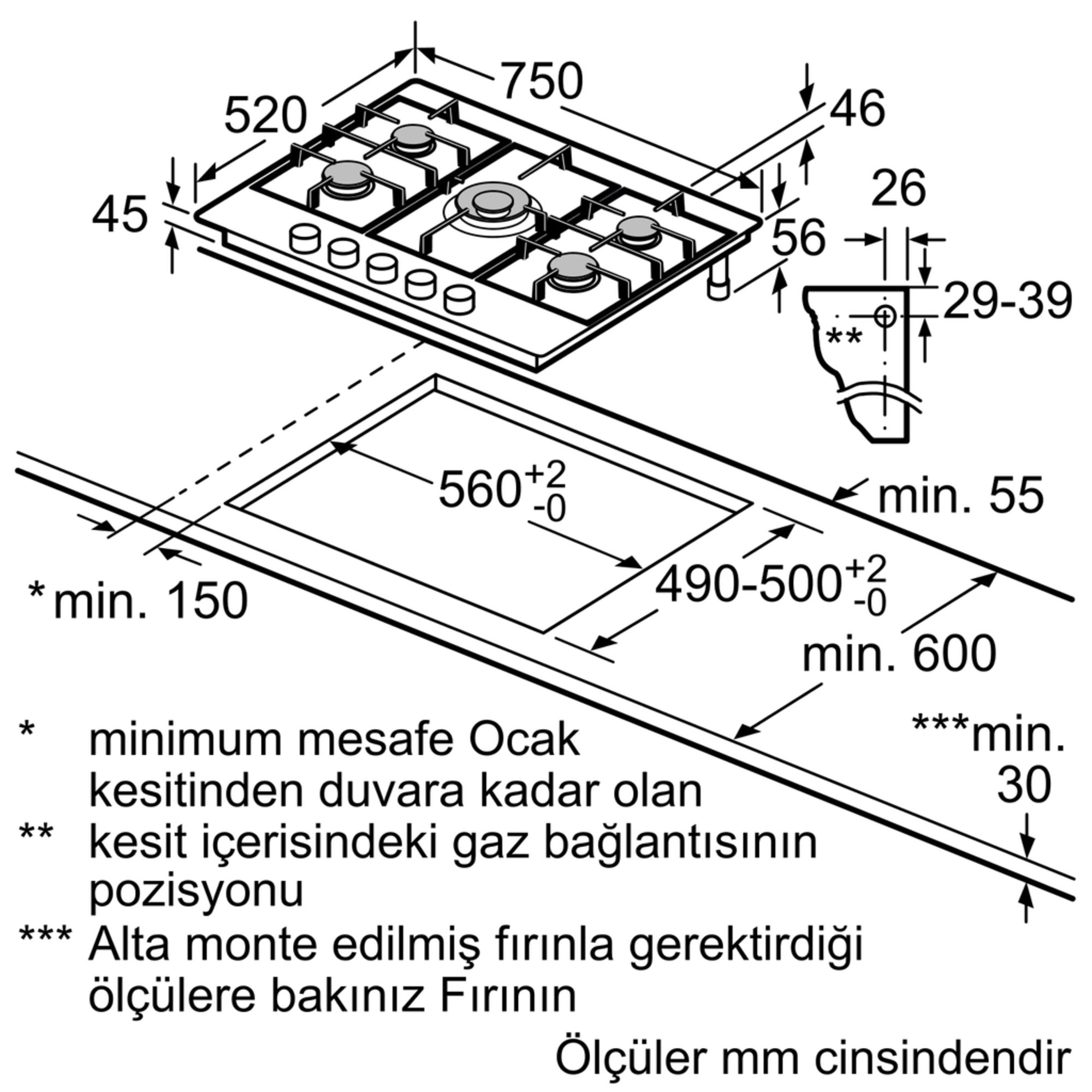 iQ700 Gazlı Ocak 75 cm