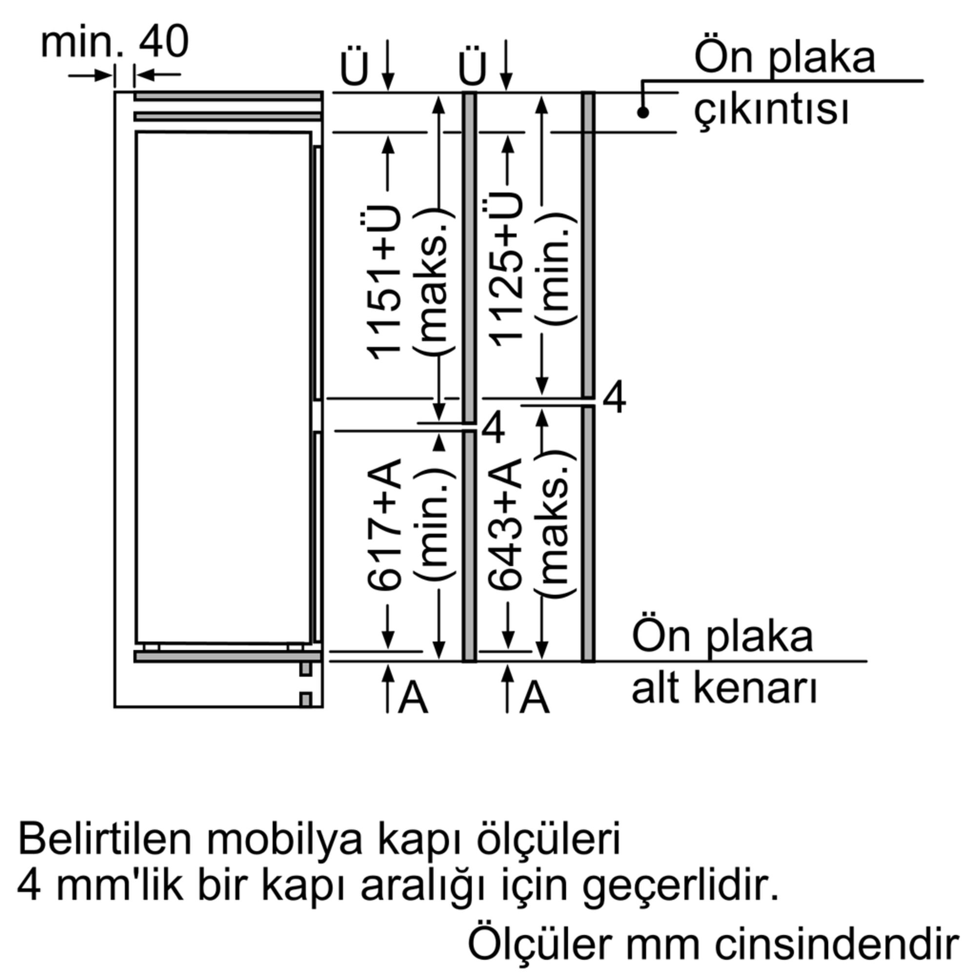 iQ500 Alttan Donduruculu Ankastre Buzdolabı