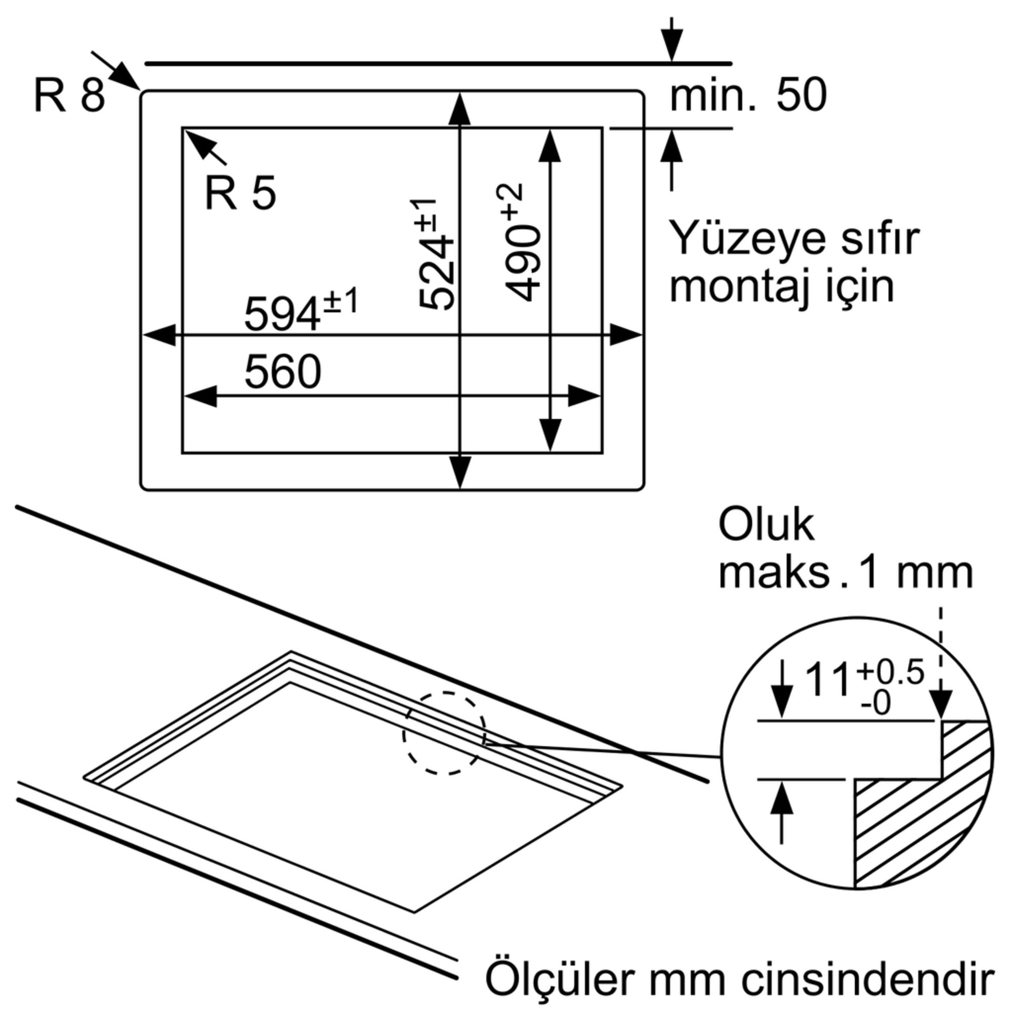 iQ500 Gazlı Ocak 60 cm