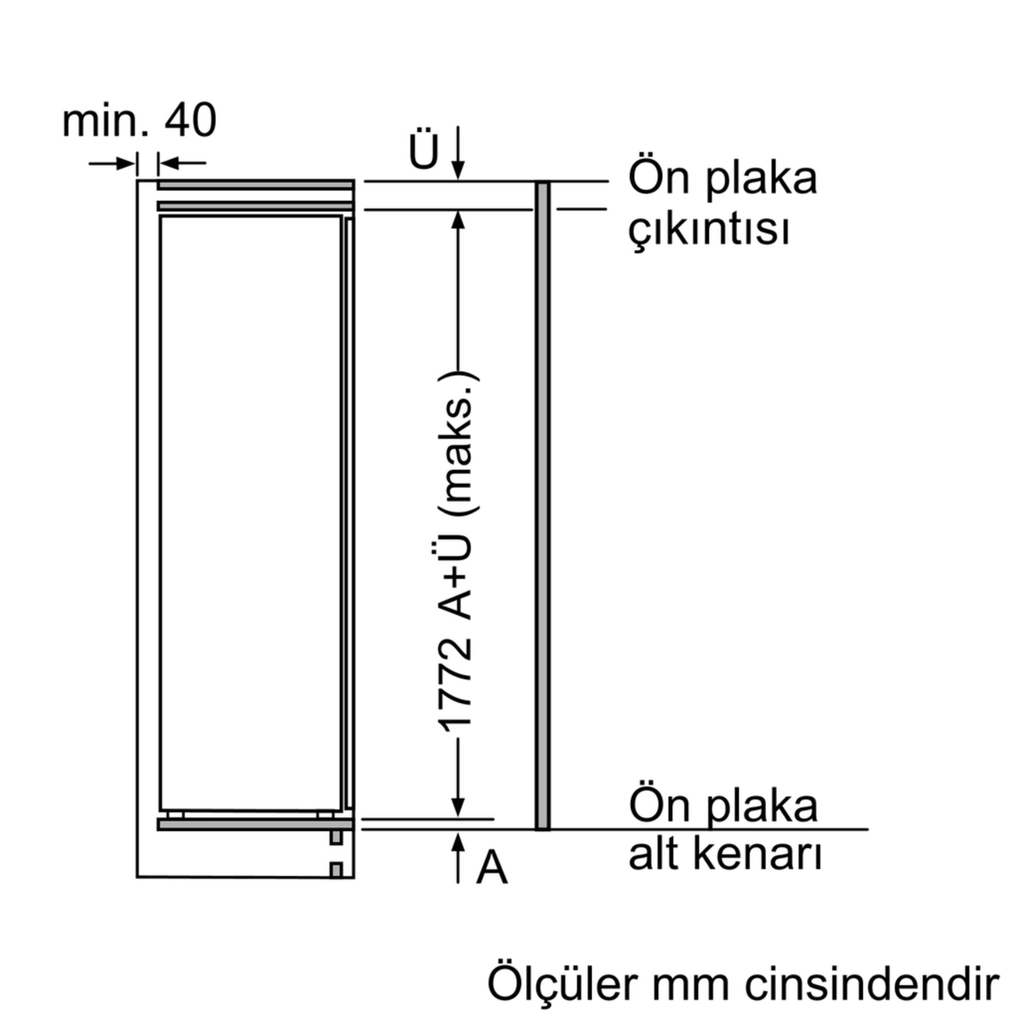 iQ500 Derin Donduruculu Ankastre Buzdolabı 177.5 cm