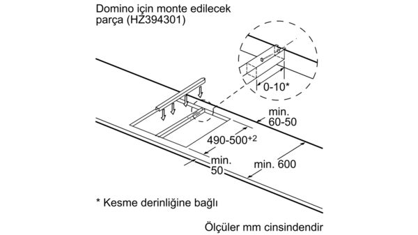 iQ700 Domino Gas Wok 30 cm